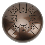 5.5in Tongue Drum 8 Tone Steel Ti Alloy Hand Drum Set Percussion Instrument Tiger Pattern
