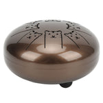 5.5in Tongue Drum 8 Tone Steel Ti Alloy Hand Drum Set Percussion Instrument Tiger Pattern