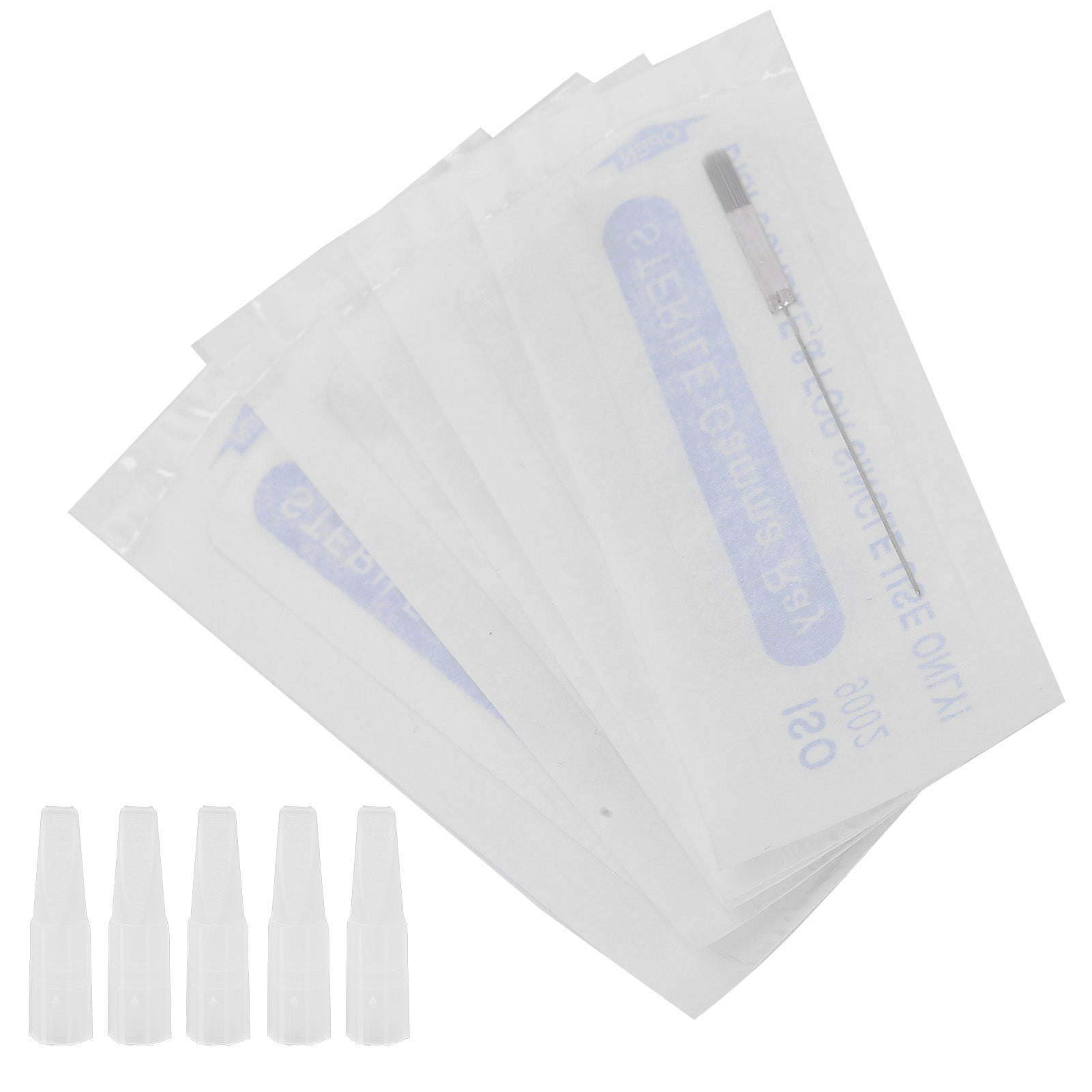 5pcs Makeup Eyebrow Tattoo Needle Portable Microblading U9 Needle Microblading AccessoryU9 Needle with Small Needle Cap