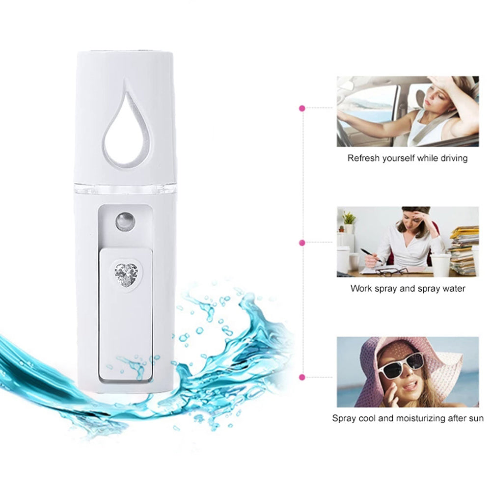 USB Rechargeable Face Sprayer Portable Handheld Face Mister for Daily Skin Care 20ml Beauty Device