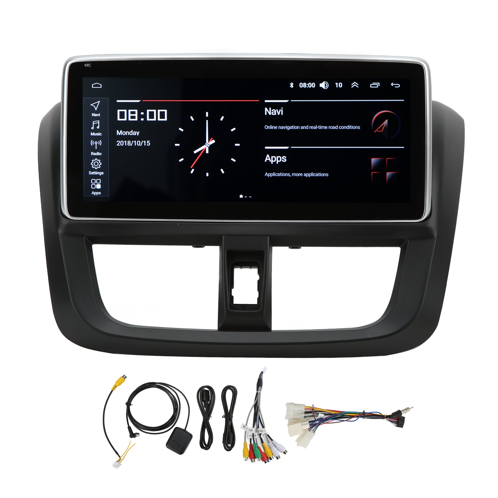 10.25in Car GPS Navigation Screen for Android 10.1 1G+32G FM87.5108m Replacement for YARIS 20172021