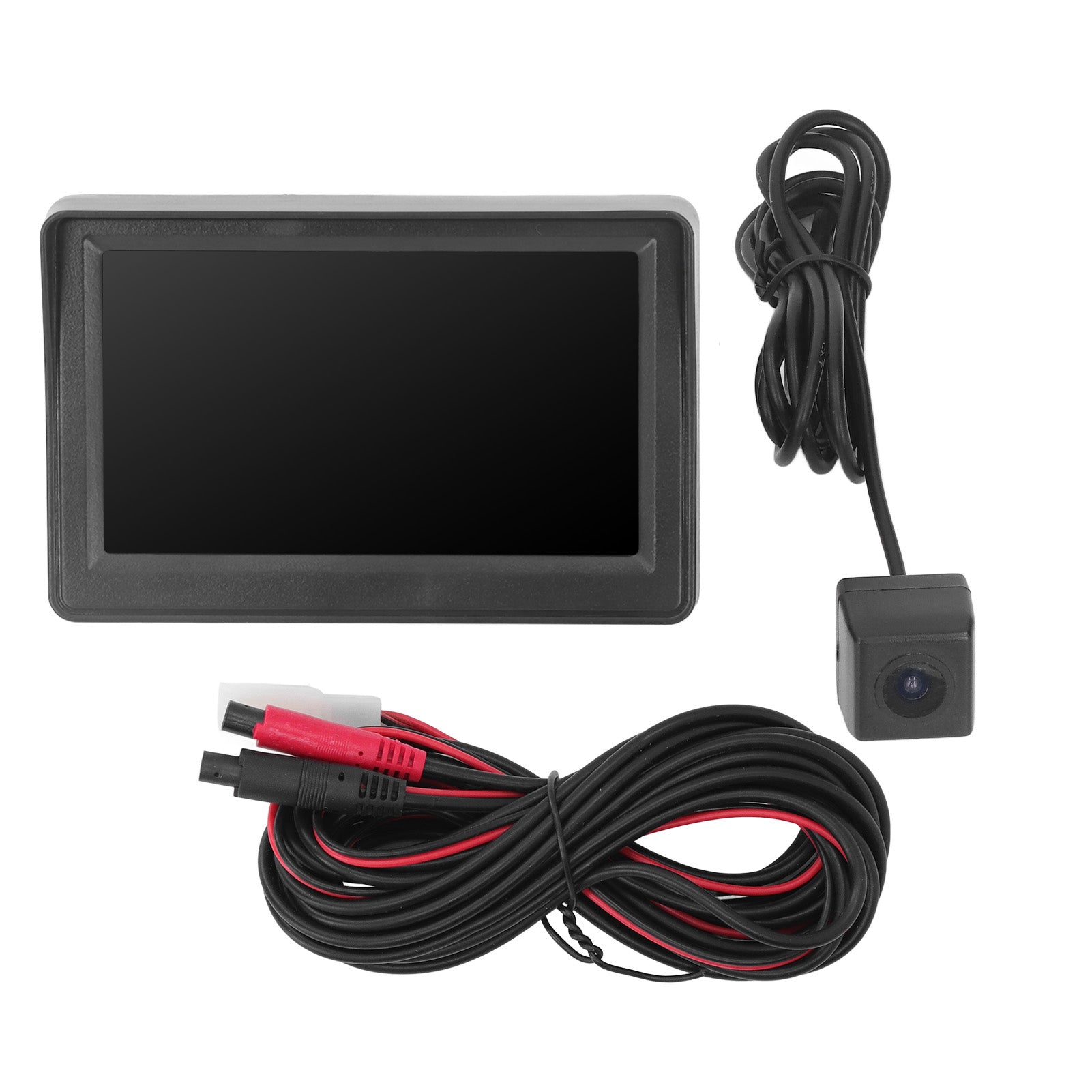 Backup Camera 4.3in Monitor Kit Car Rear View Parking System Waterpoof Night Vision for RVs Trailers Trucks Pickups License Plate Camera