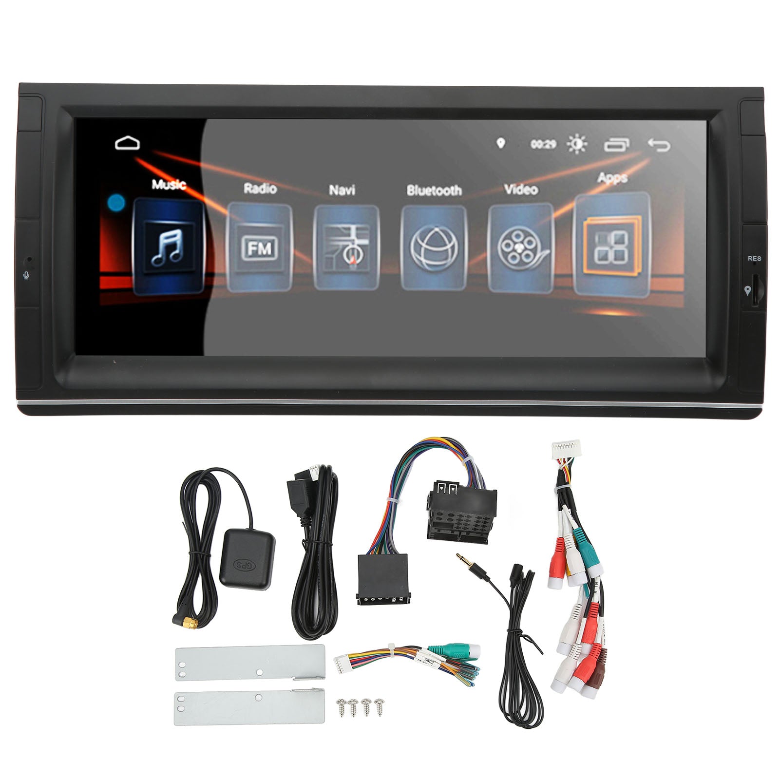 10.25in IPS Screen Car Stereo Radio Multimedia DVD Player GPS Navigation for Android Auto Carplay for 5 Series E39