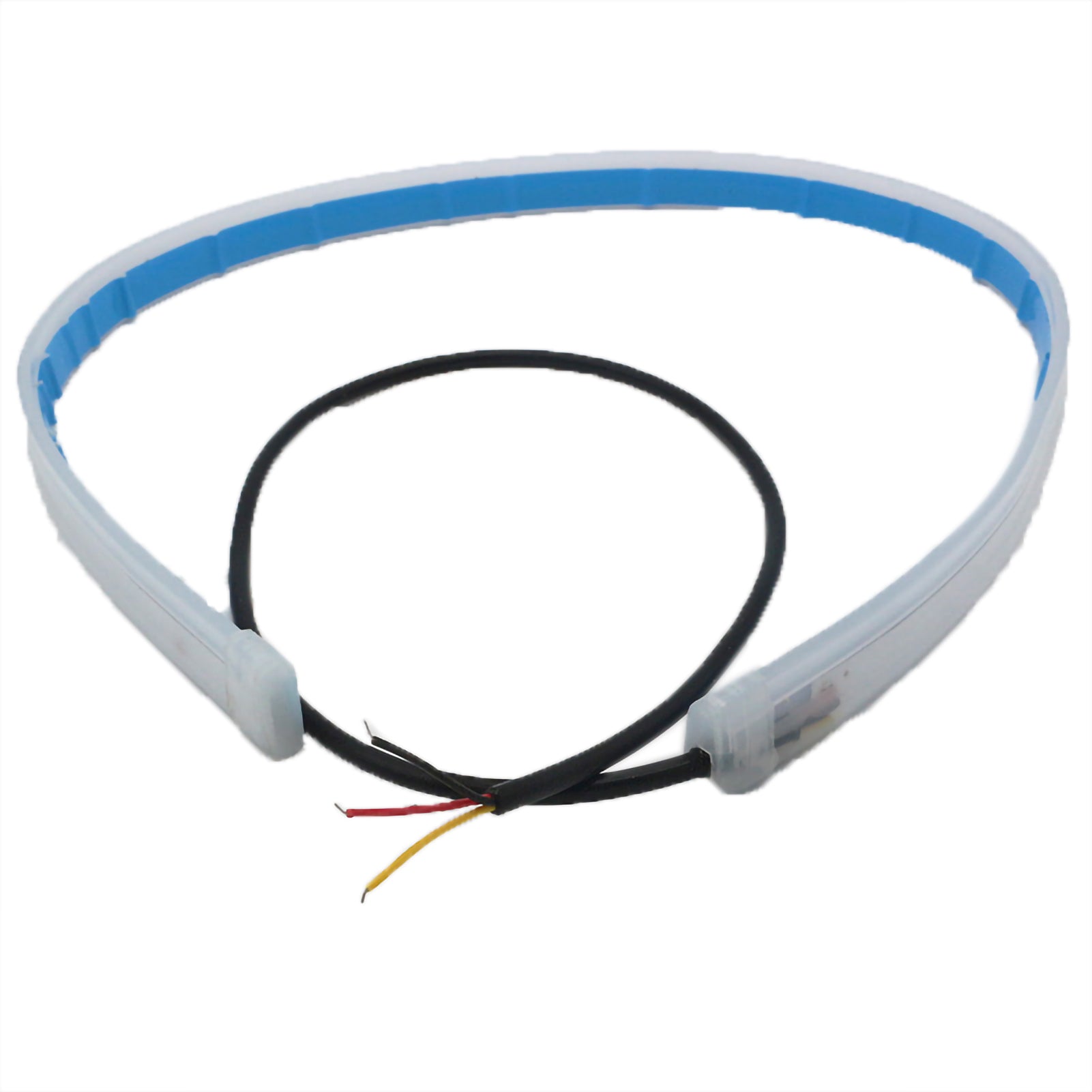 1 Pair 60CM Car Fluorescent Lamp Silicone LED Strip Daytime Running Light Scanning Type