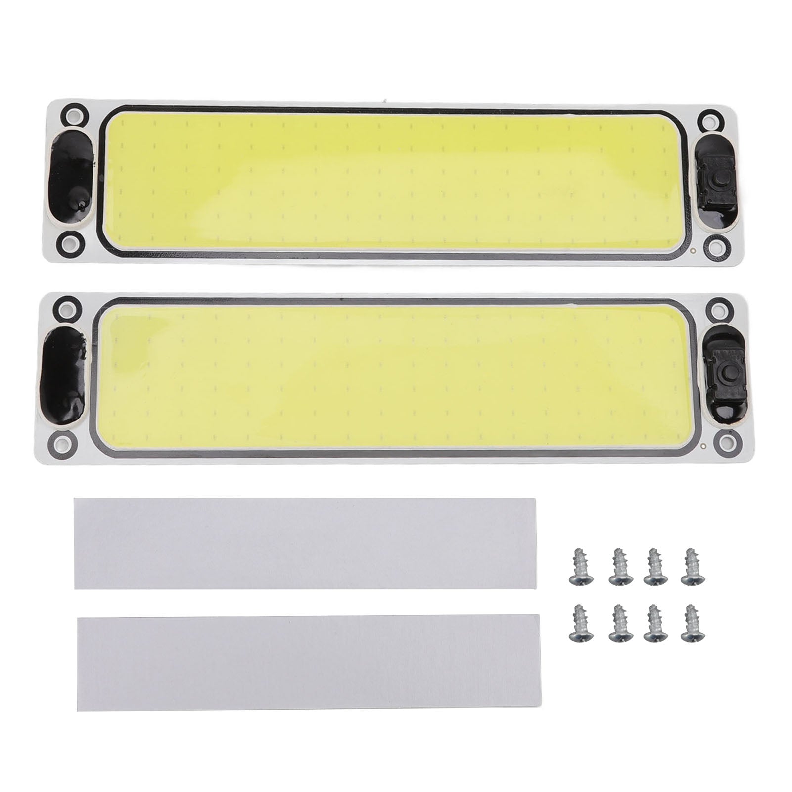 2 Pcs Car Interior Reading Light 108COBs 32W 600lm 6000K LED Panel Dome Light IP54 Auto Ceiling Lamp with Switch DC12‑24V