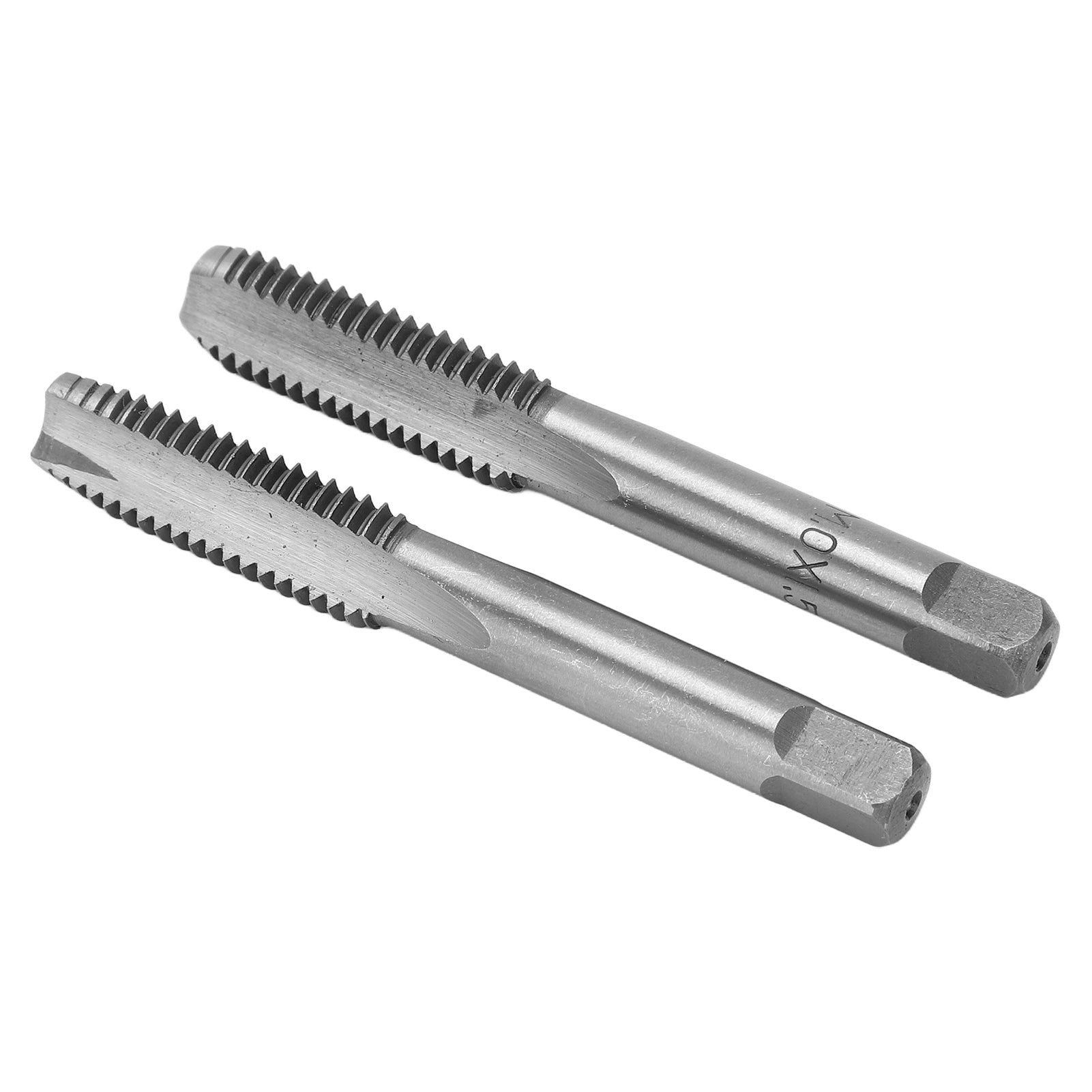 2Pcs/Set Metric Machine Tap High Speed Steel 3 Straight Flutes Screw Thread Tapping ToolM10x1.5