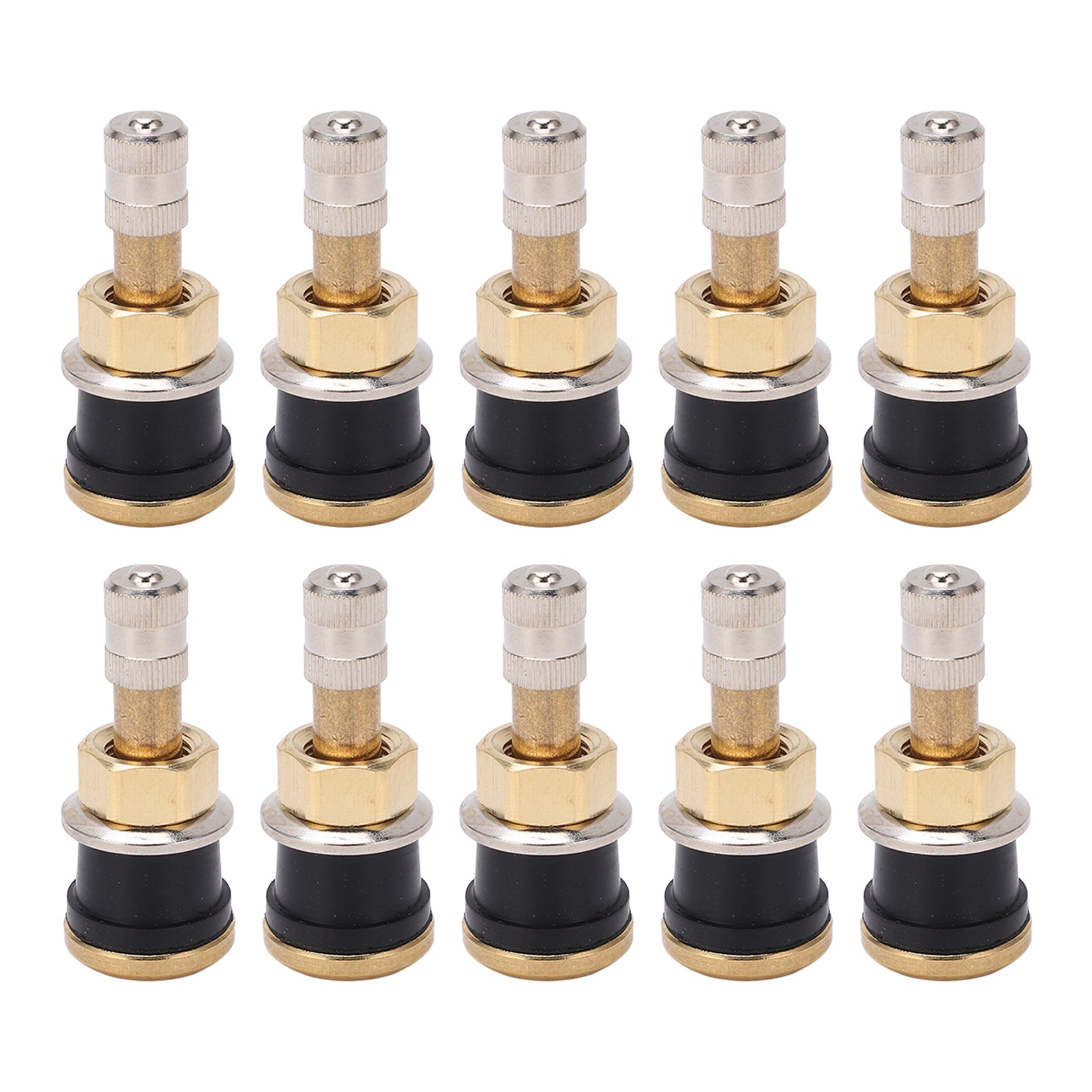 10 Pcs Brass Valve Stem TR501 High Strength Tubeless Truck Valve Stem for 0.625in Valve Holes