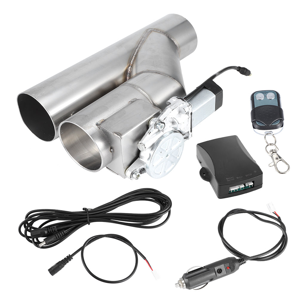 3in YPipe Electric Exhaust Downpipe Cutout SingleOpen Integrated ECut Out Valve Controller Remote Kit