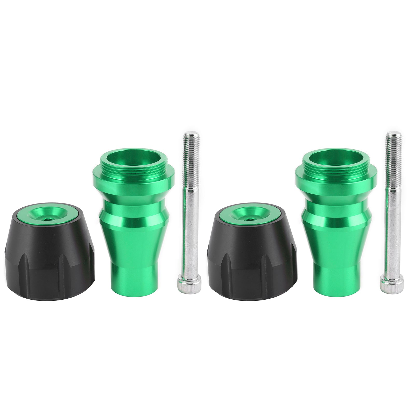 Universal Motorcycle Exhaust Crash Pad 10mm Protector Frame Slider Stainless SteelGreen