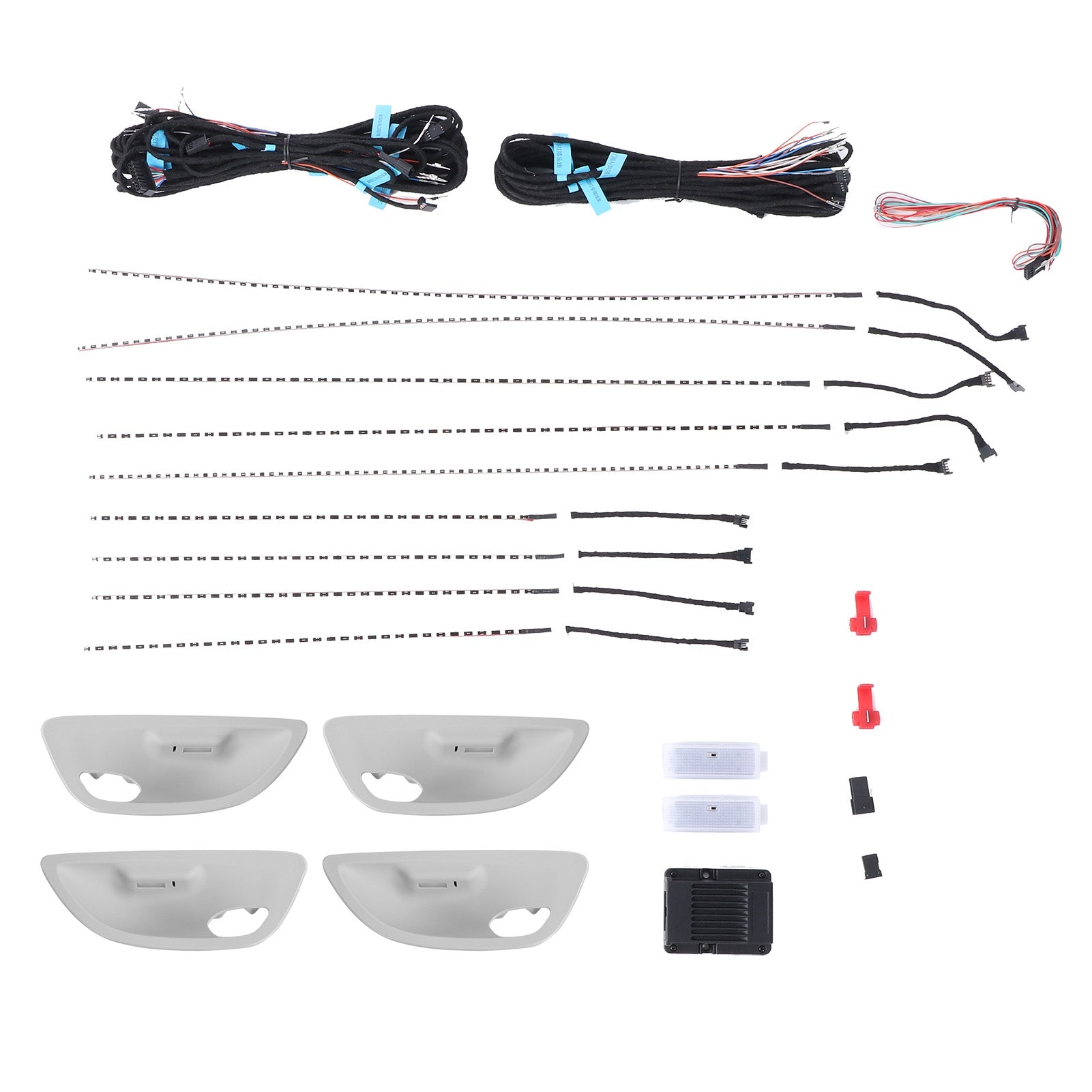 LED Ambient Lamp 8 Colors Decorative Light Strips Fit for 5 Series F10/F11 2010‑2016Gray Door Bowl