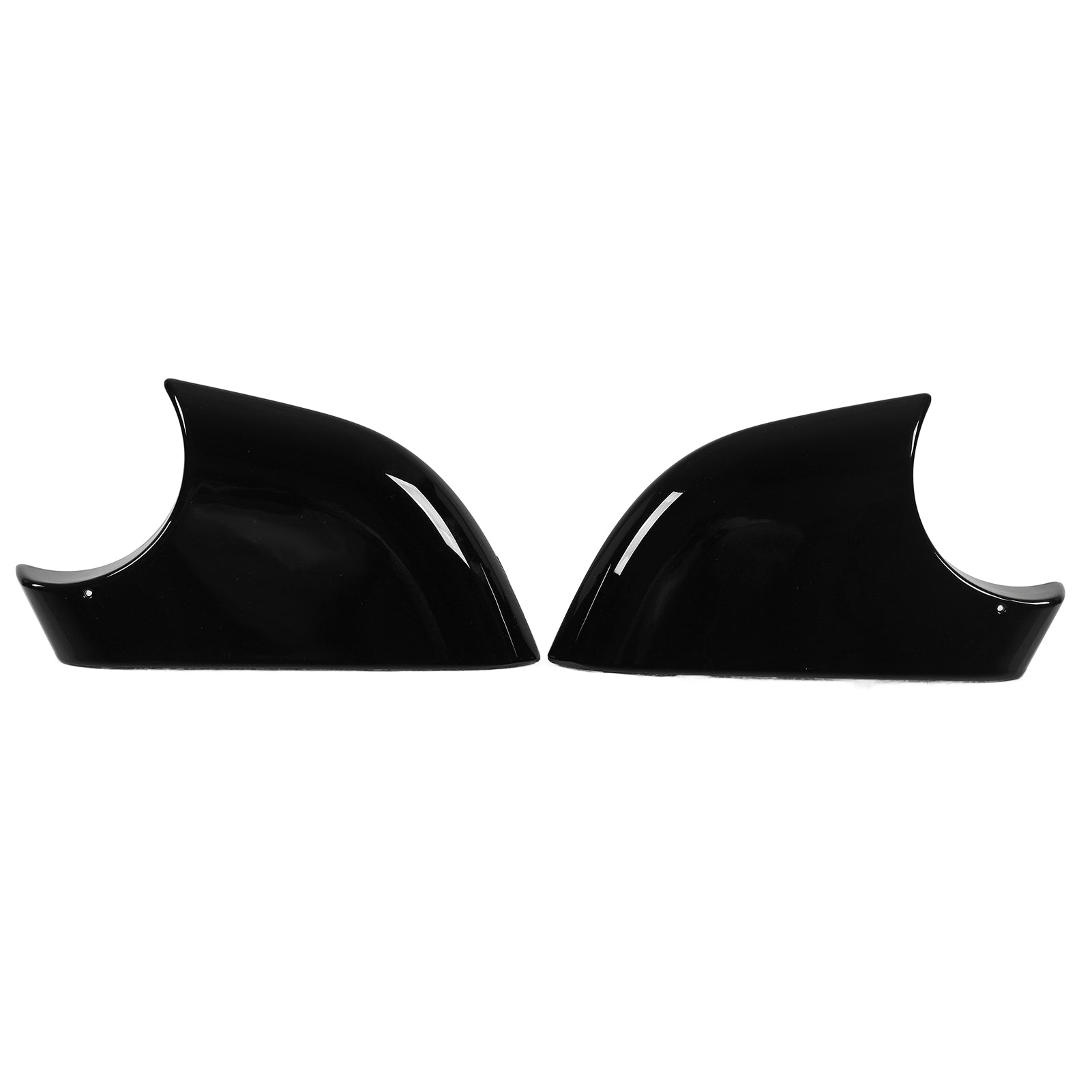 2 Pcs Door Wing Mirror Cover Glossy Black Rear View Mirror Lower Holder Replacement for Tesla Model 3 2017‑2021