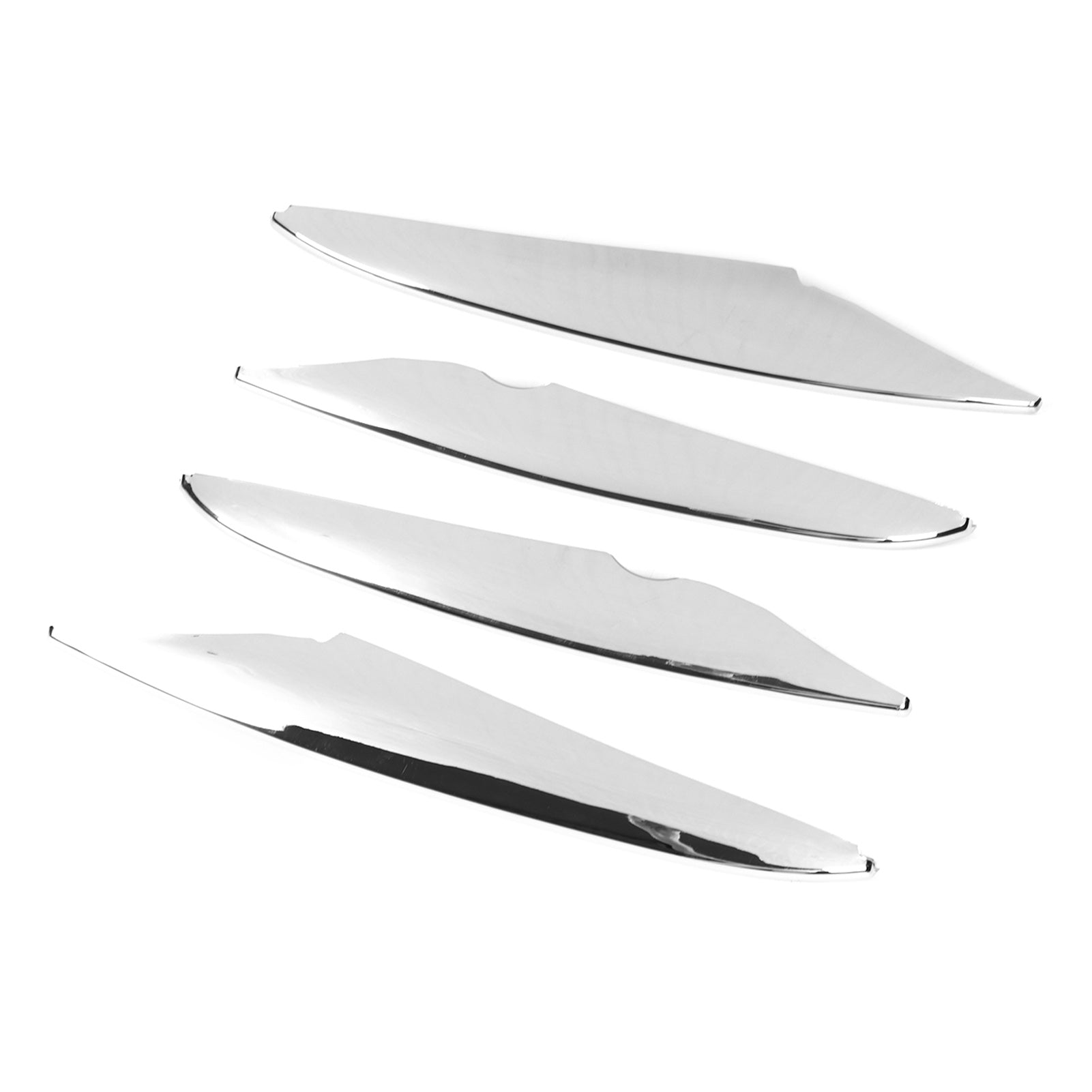 4PCS Front Bumper Fog Light Trim High Hardness Replacement for Mercedes‑Benz GLC Class X253 AMG Line 2016‑2019 Electrosilvering