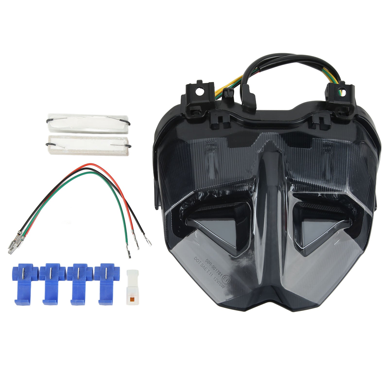 Motorcycle LED Taillight IP67 Waterproof Smoked Lens 12V Rear Stop Lamp Replacement for MT09 2021 and Up