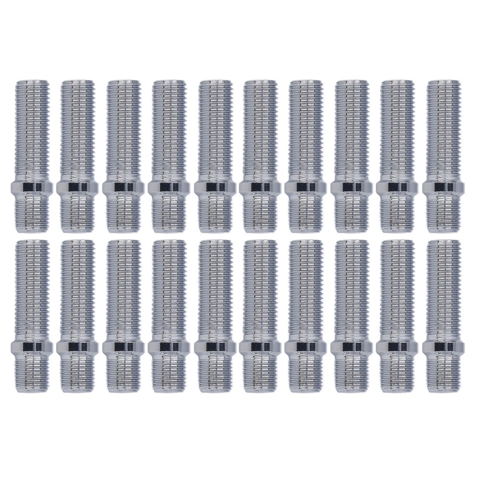 20pcs Wheel Conversion Stud 50mm Length 33mm Shank Wheel Screw Adapter Replacement for Mercedes-Benz M12x1.5 to M12x1.5