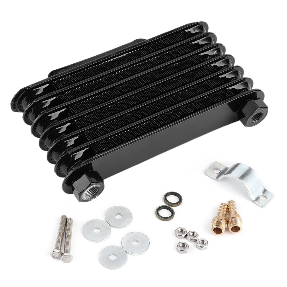 7 Row Universal Engine Oil Cooler Cooling Radiator for 125-250CC Motorcycle Dirt Bike ATV