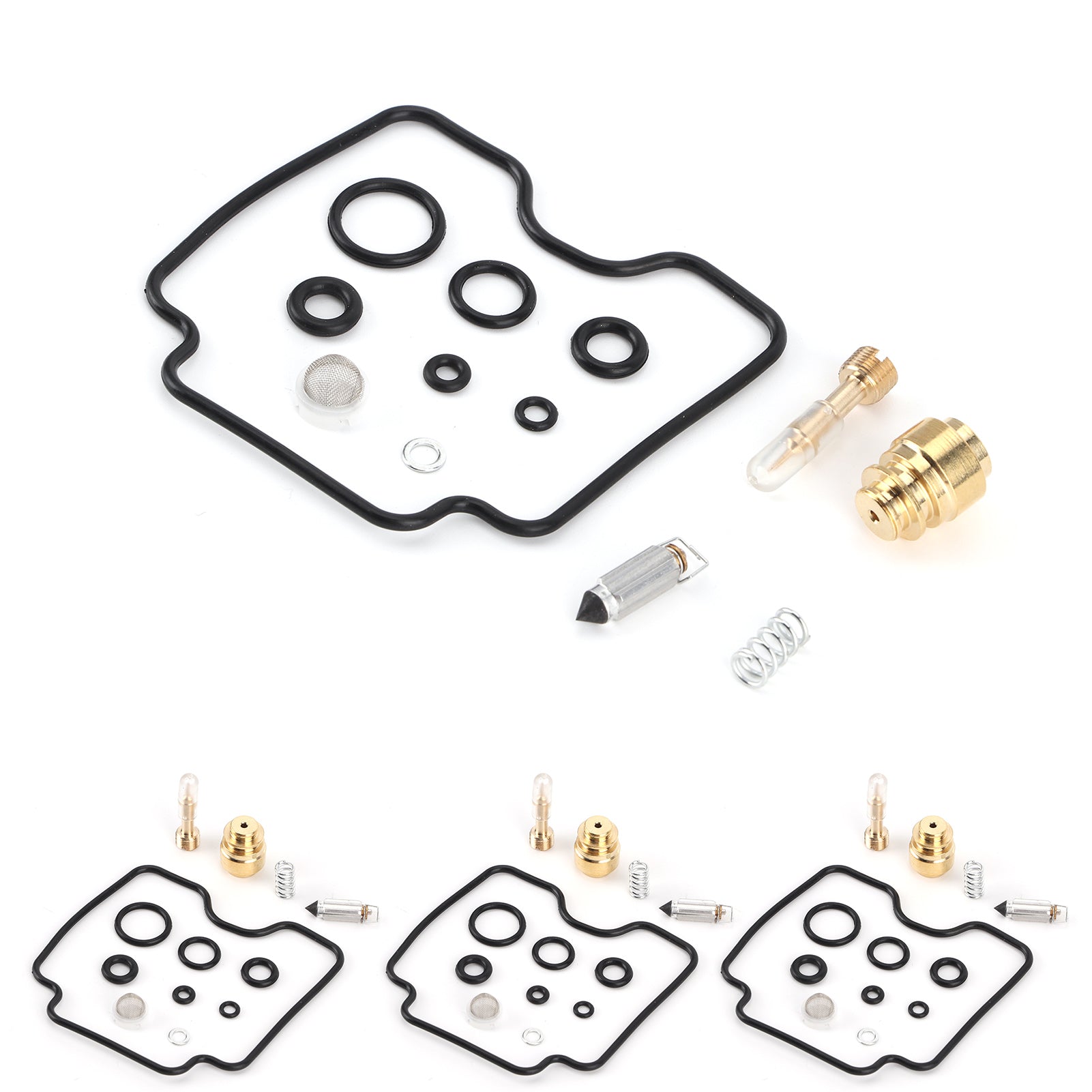 4 Sets Overhaul Carburetor Repair Rebuild Kit Fit for Suzuki GSX750F Katana / GSF1200 Bandit