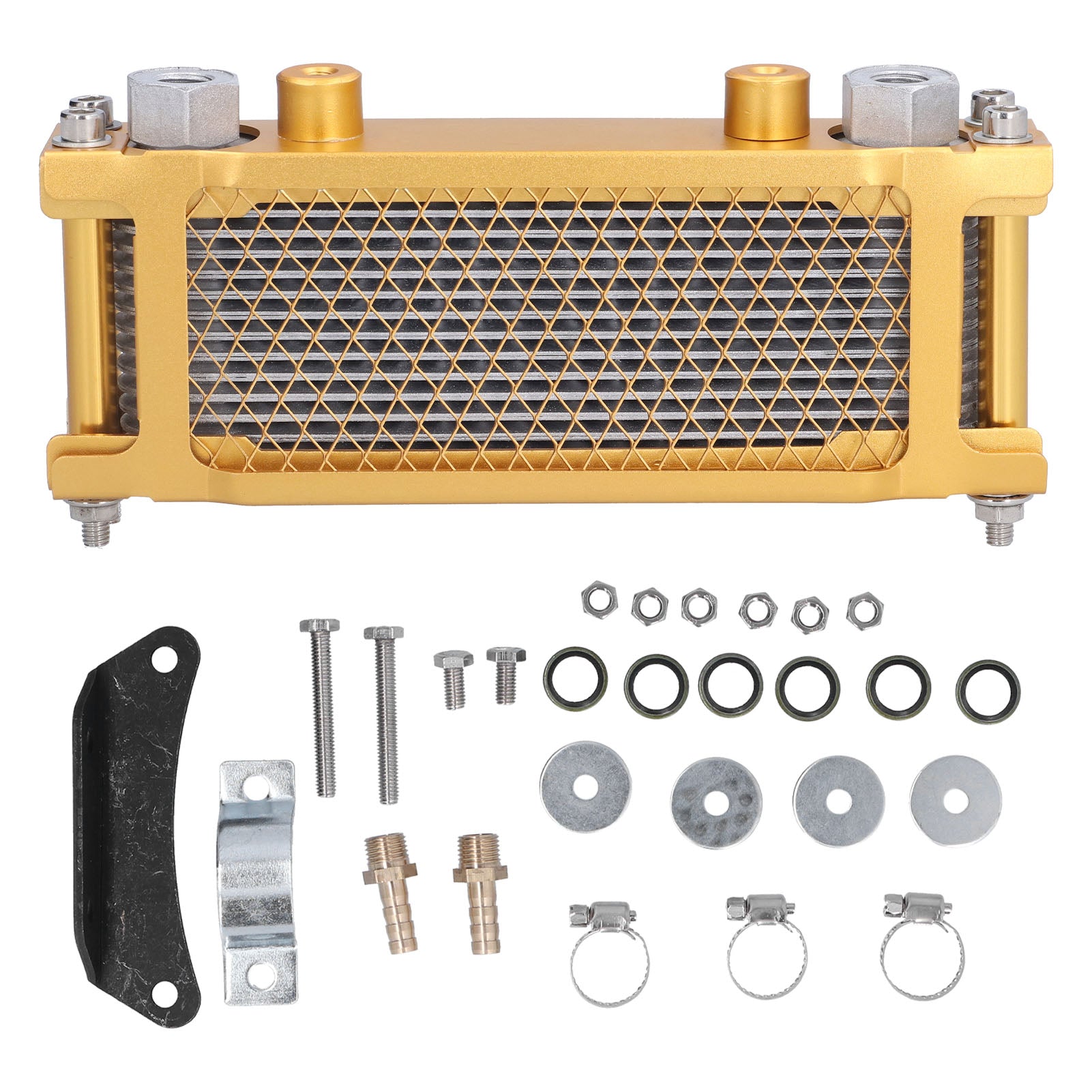 Universal Motorcycle Engine Oil Cooler Metal Trail Bike Oil Cooler for 125cc‑250cc Motorcycle Dirt Bike