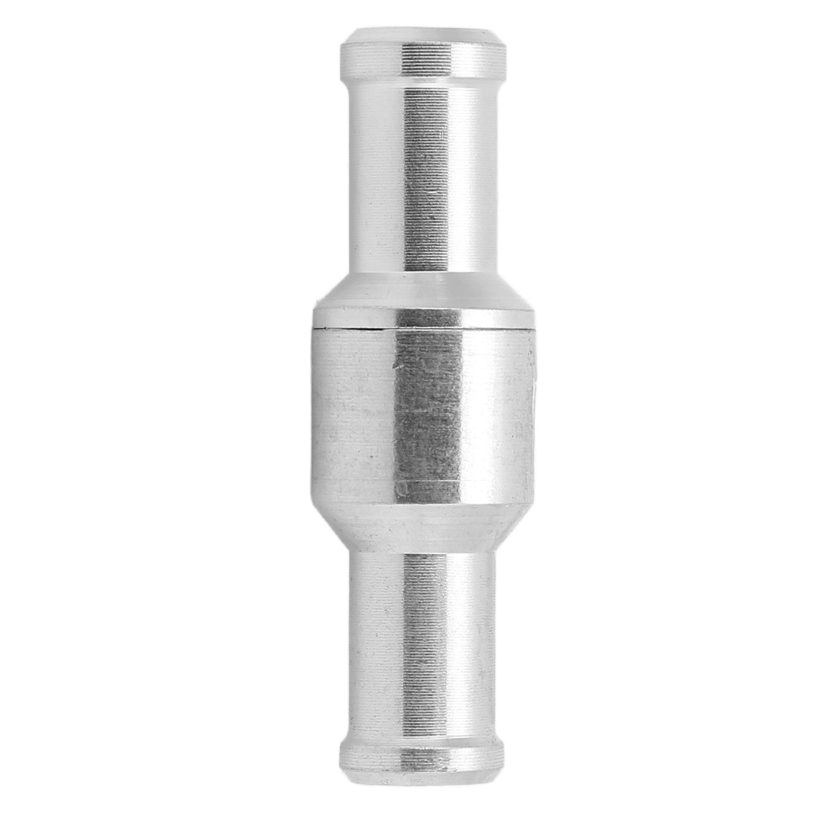 1 Way Nonreturn Check Valve Aluminium Alloy Silver for Water Oil Diesel Petrol Fuel Line10mm/0.39in
