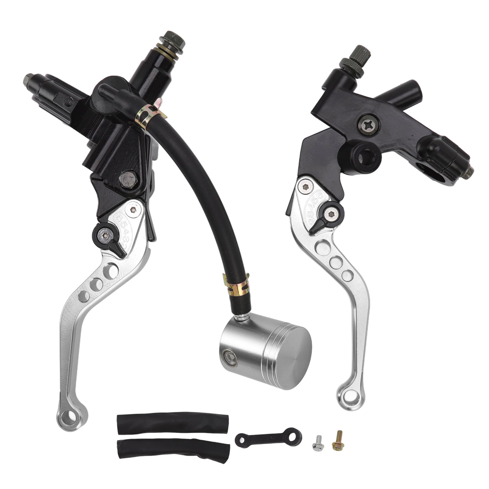 1 Pair Universal Brake Clutch Pump Lever Aluminium Alloy Motorcycle Accessories Replacement for Suzuki Silver
