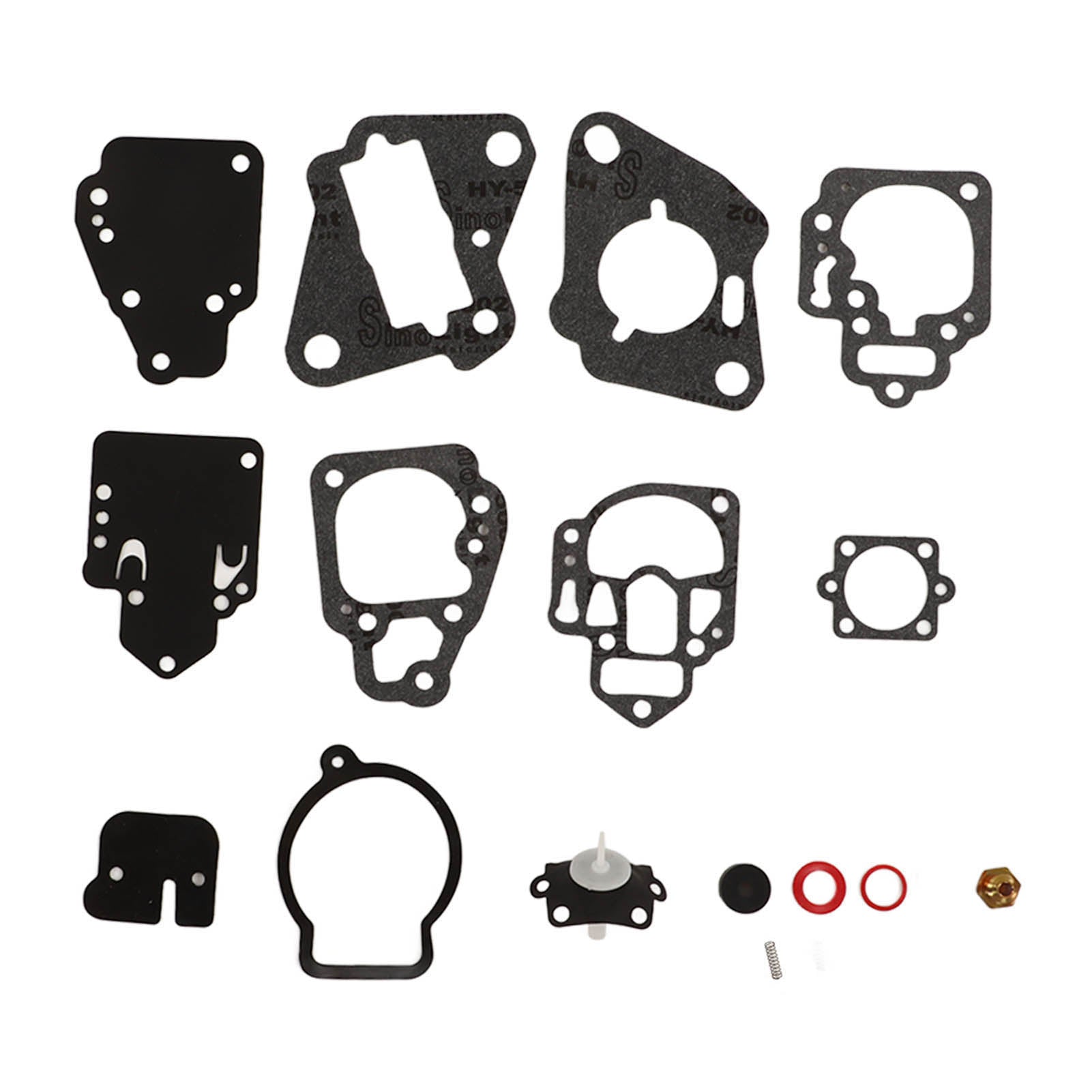 Outboard Carburetor Repair Gasket Kit 1395‑97611 Metal Rubber for 6hp to 25hp 2 Cylinder