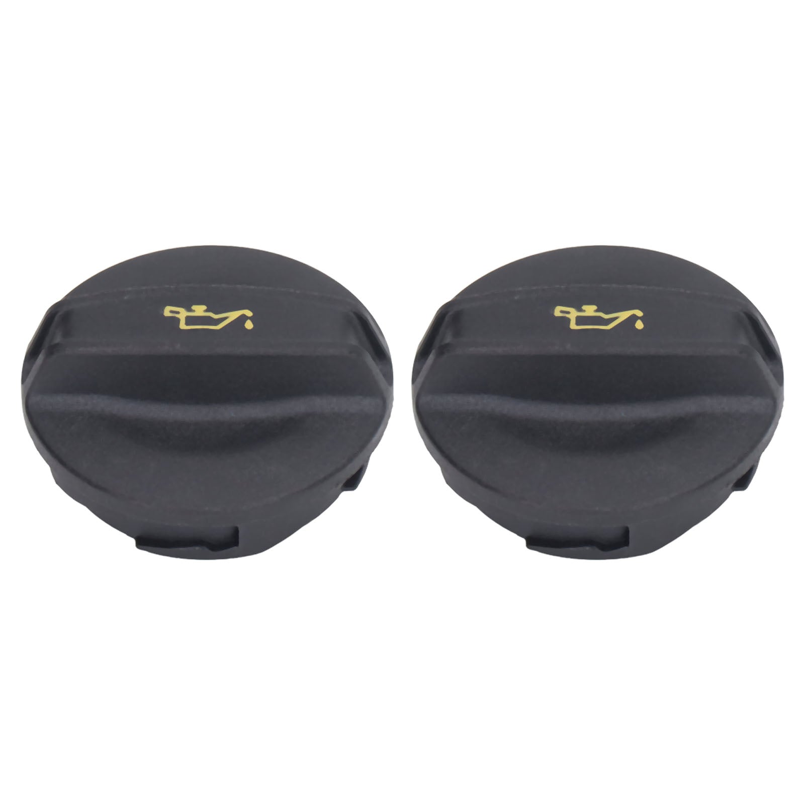 2Pcs Tank Cover Oil Filler Cap Black ABS 06K103485A for CC 1.8L 2.0L Engines 2012‑2017