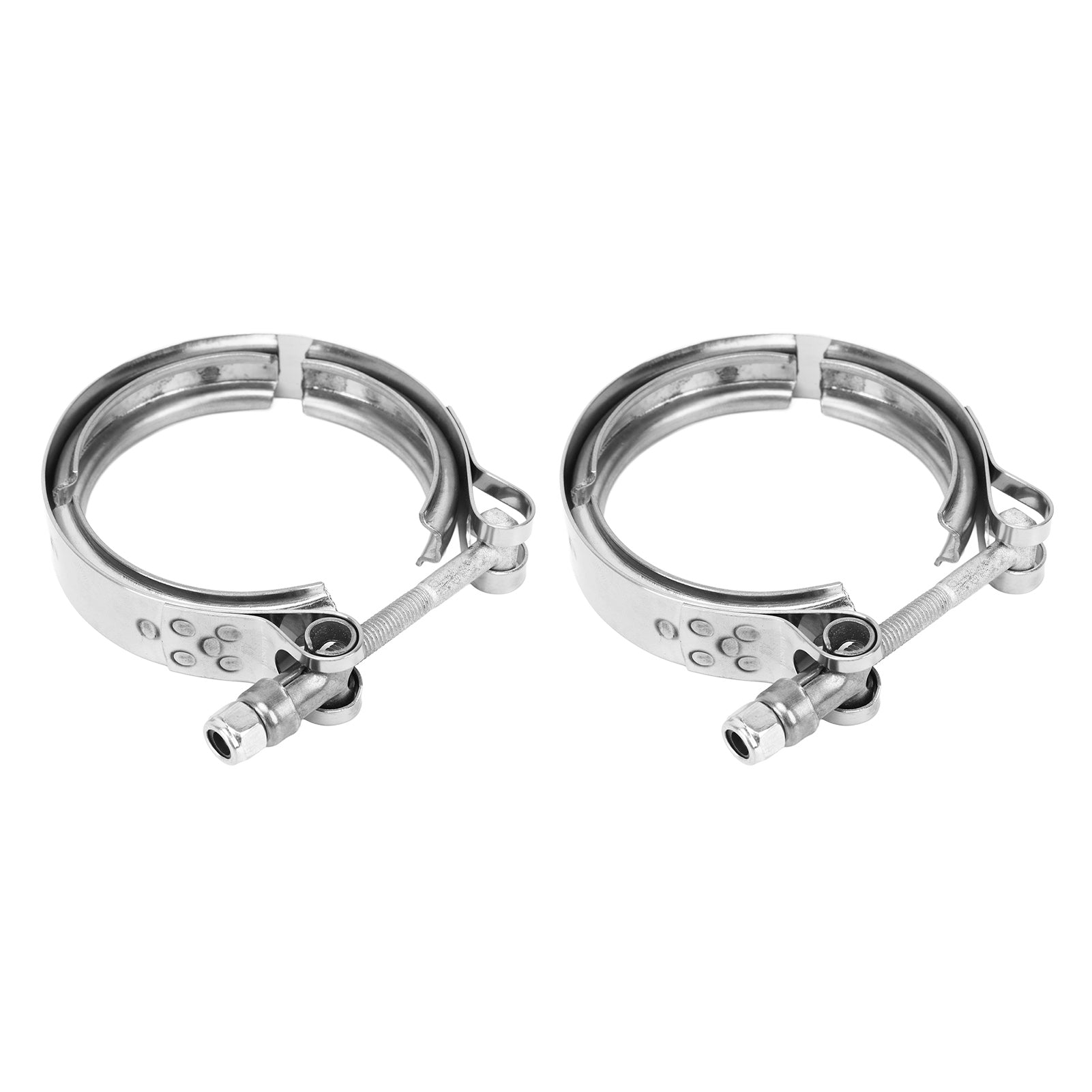 1 Pair Turbo V Shaped Exhaust Clamp 3069053 High Temperature Resistant Replacement For Cummins 5.9L