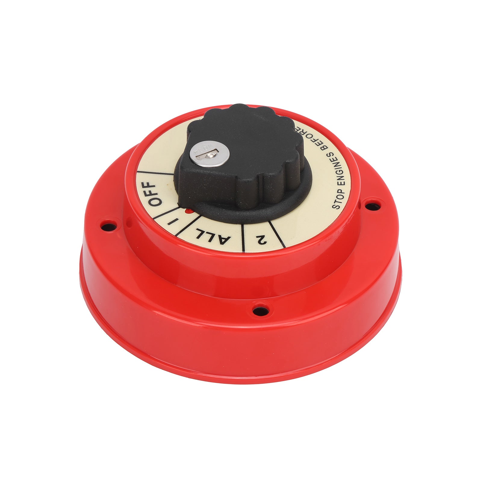 Boat Battery Selector Switch Plastic Metal Panel Yellow 4 Way Medium Duty for Dual Battery