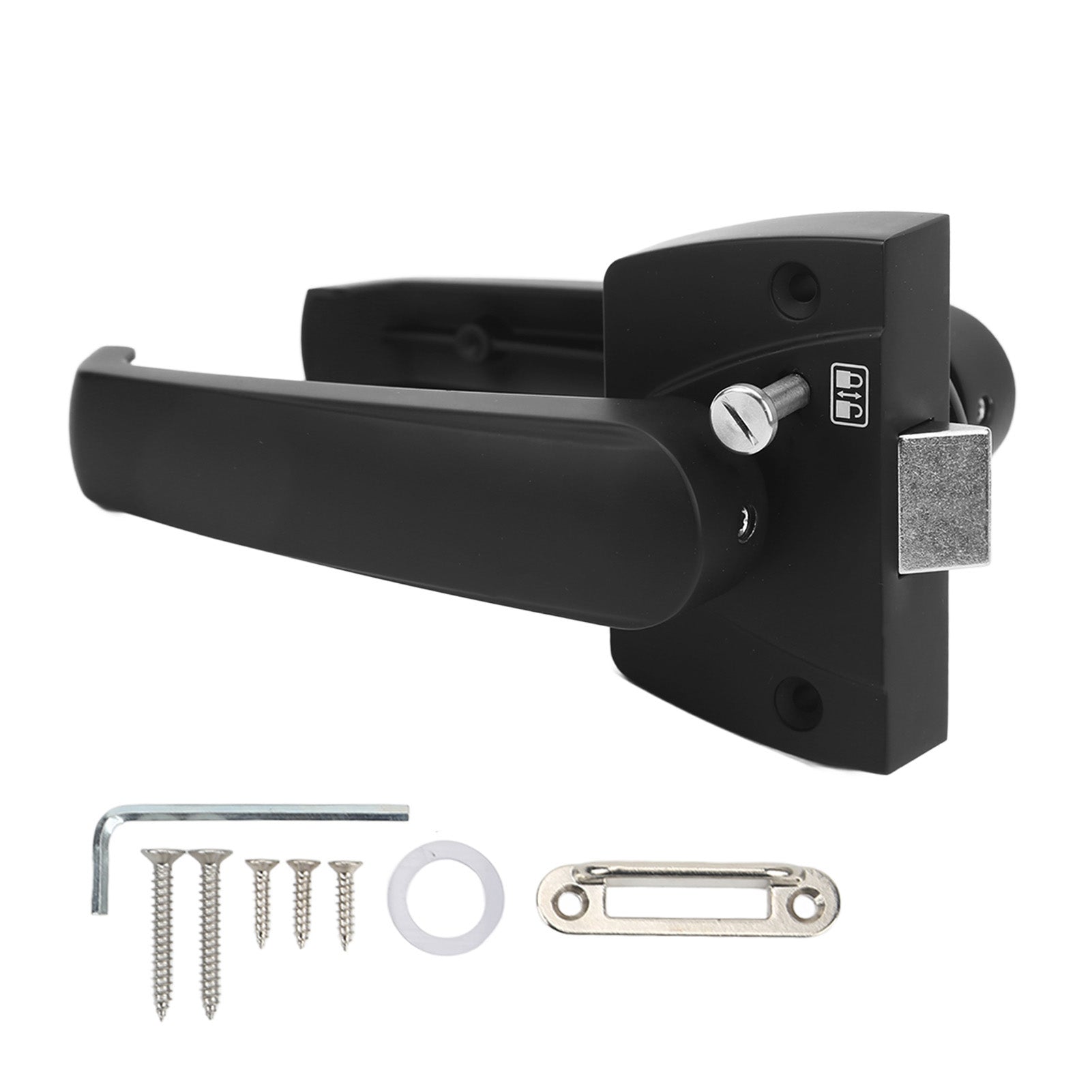 Bathroom Restroom Privacy Lock Entry Lever Lock Aluminum Alloy Matte Black for RV Boat Ship
