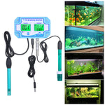 3-in-1 PH/Salinity/TEMP Water Quality Monitor Multi-functional pH & Salinity Monitor Temperature Meter Dual LCD Display with Green Backlight