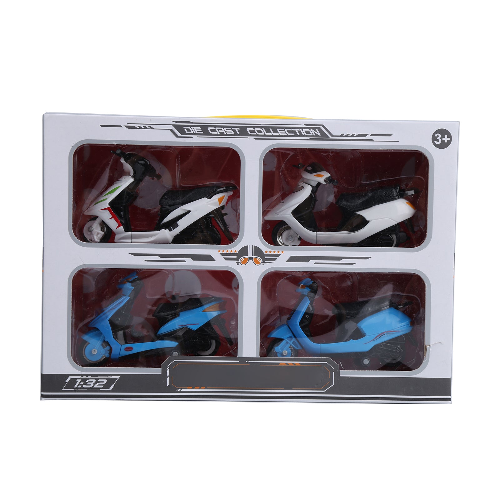 4pcs 1:32 Alloy Motorcycle Model Toy Children Simulation Motorbike Decoration Kid Gift4pcs / Set