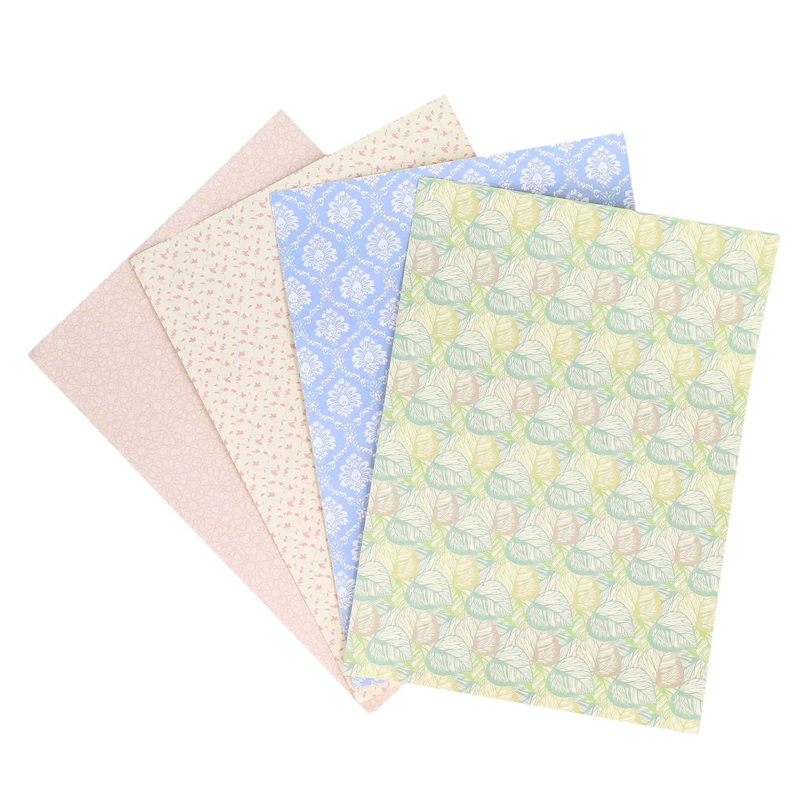 1:12 Scale Dollhouse Wall Paper 4 Sheets Different Patterns Lovely Miniatures Dolls House Wallpaper