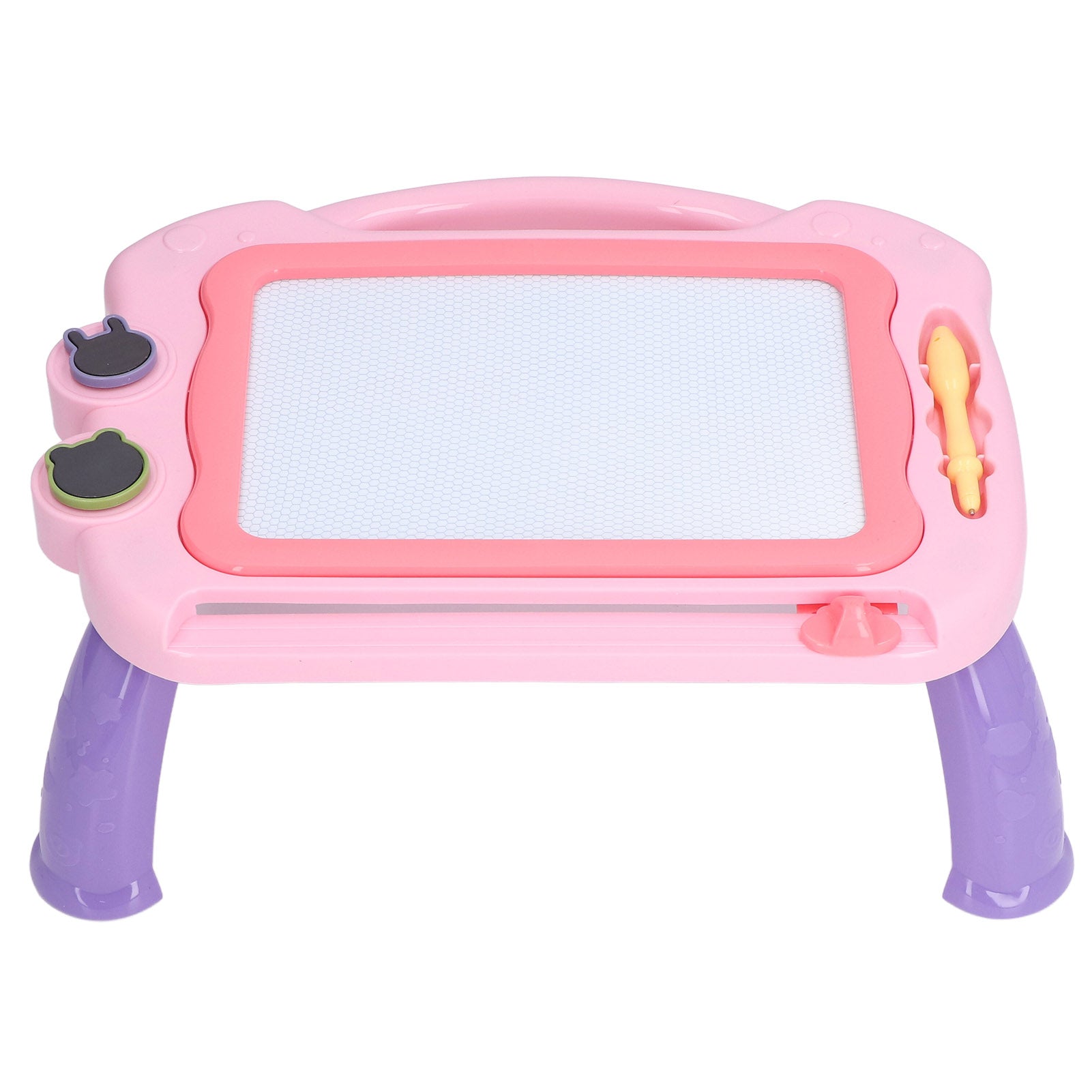 Magnetic Drawing Board Reusable Colorful Erasable Drawing Doodle Pad with Table Legs for Kids 3 and UpChinese Pink with Feet