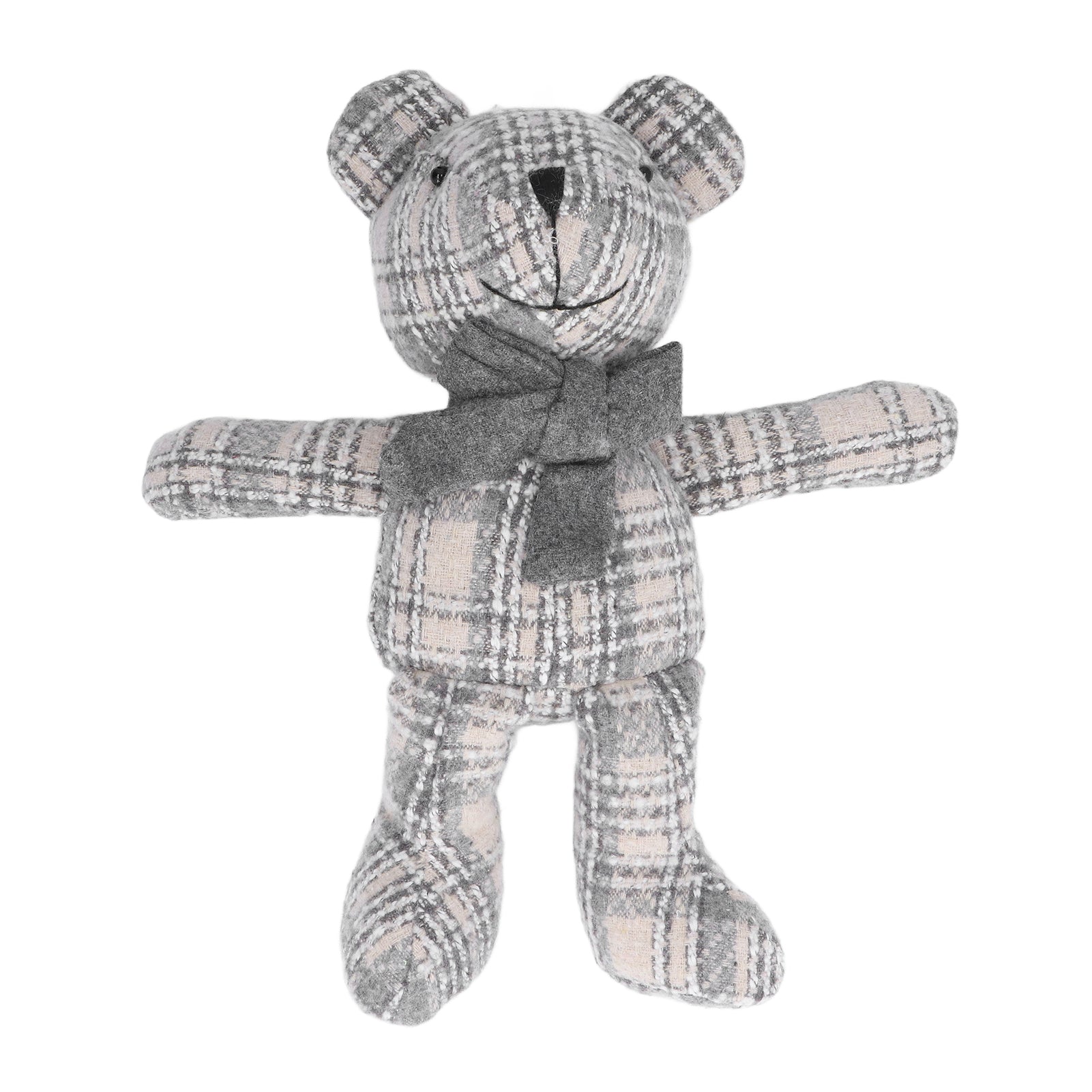 11.81in Cartoon Bear Doll Cute Bow Soft Stuffed Animal Bear Toy for Birthday Valentine's Day Gift Khaki