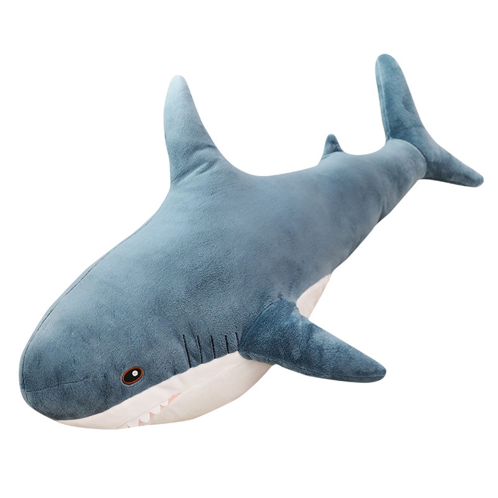 Shark Pillows Stuffed Animal Plush Soft Fluffy Funny Gifts for Brave Boy's and Girl's Room Shark Decor Blue 45cm/17.72in