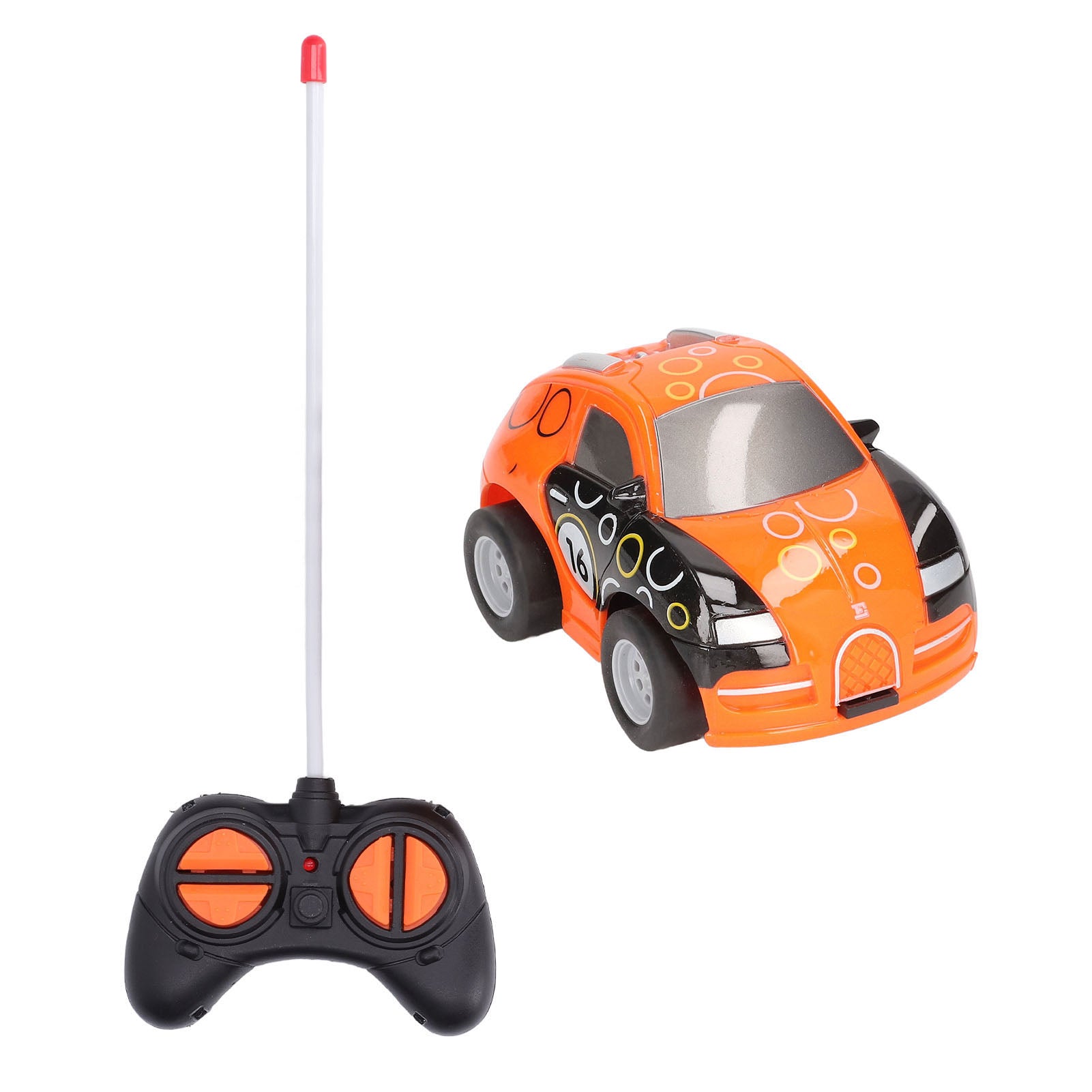 1/43 Scale Remote Control Car High Speed 4 Channels Simulated RC Car Toy for Indoor Outdoor 6148R Orange