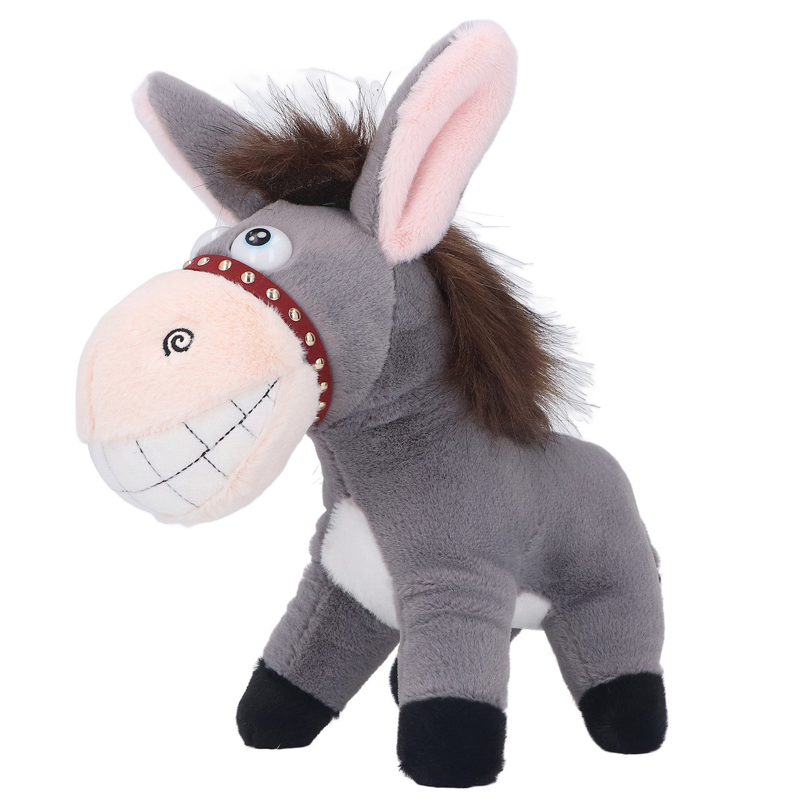 Donkey Stuffed Animal Toy Cute Soft Comfortable Vivid Donkey Plush Toy for Kids Boys Girls Grey