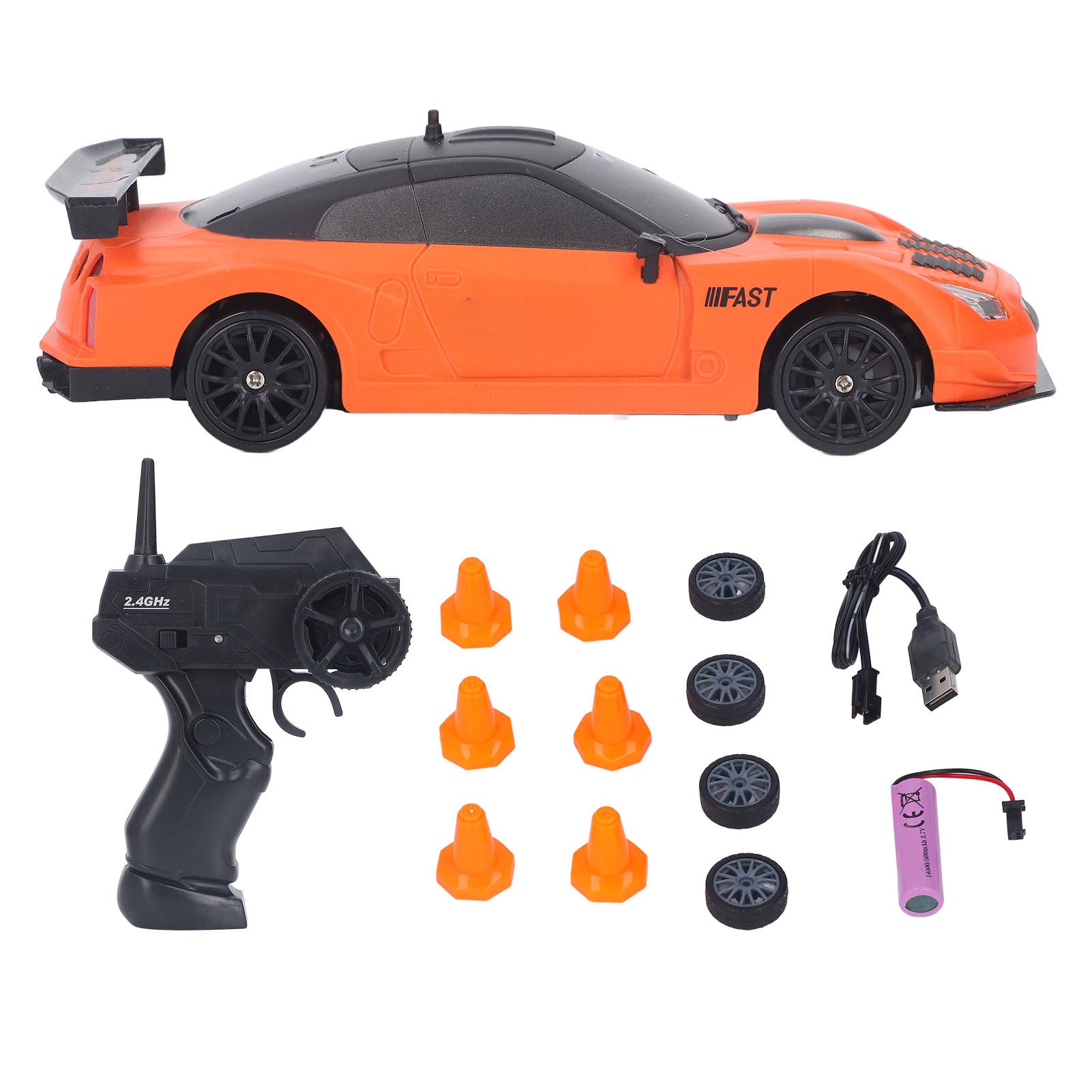 1/24 RC Racing Car 15km Per Hours High Speed Movement Drift RC Car Fast RC Car with Rechargeable Batteries For Kids Adults