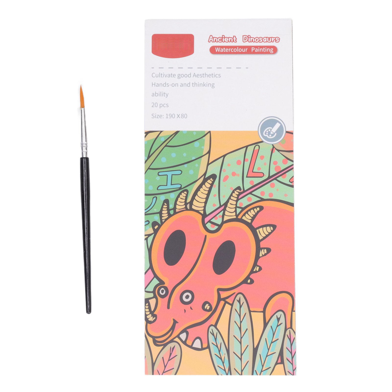 Paint with Water Books 20 Patterns Interesting Educational DIY Coloring 19x8cm Portable Watercolor Book for Toy Type4