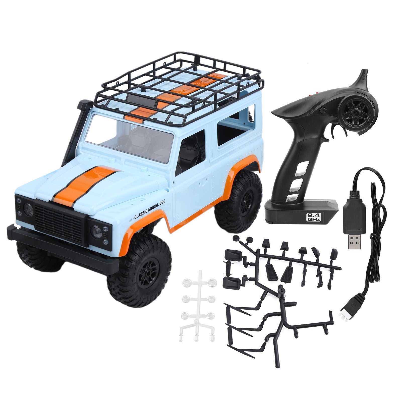 1/12 2.4G FourWheel Drive Car Toy Children Racing Remote Control Car Vehicle Toy(Blue )