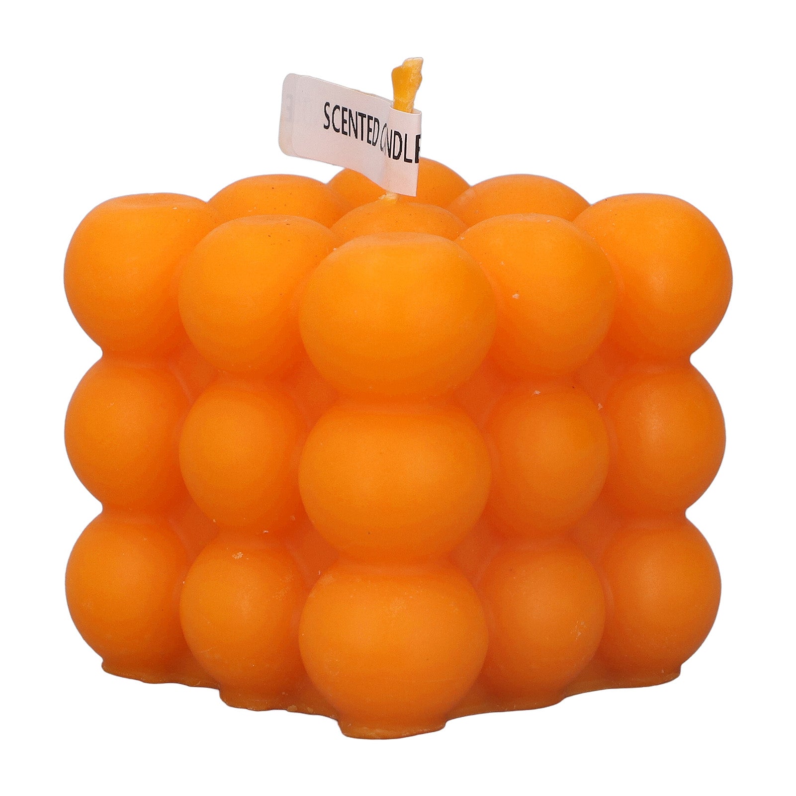 Cube Soy Wax Candle Fashion Stylish Handmade Hand Poured Scented Candle for Home Decor Bedroom Yellow