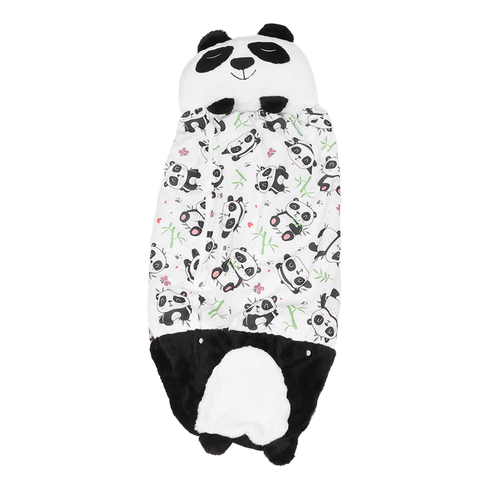 Kids Panda Sleeping Bag Soft Plush Animal Slumber Bags with Pillow for Movie Night Party Night Camping Sleepovers