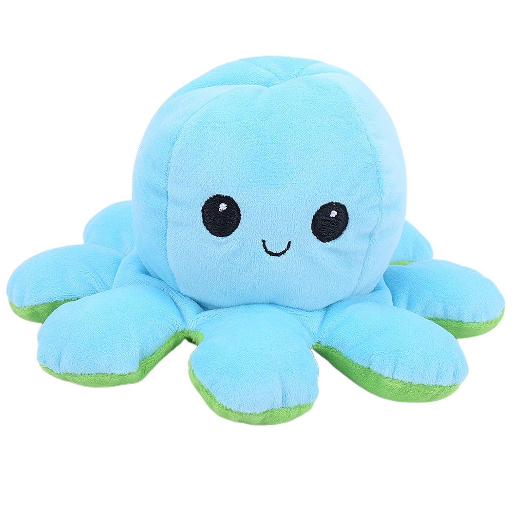 Octopus Plush Doll Reversible Stuffed DoubleSided Flip Animal Lovely Gift Toys(Light BlueGreen 20 x 10cm)
