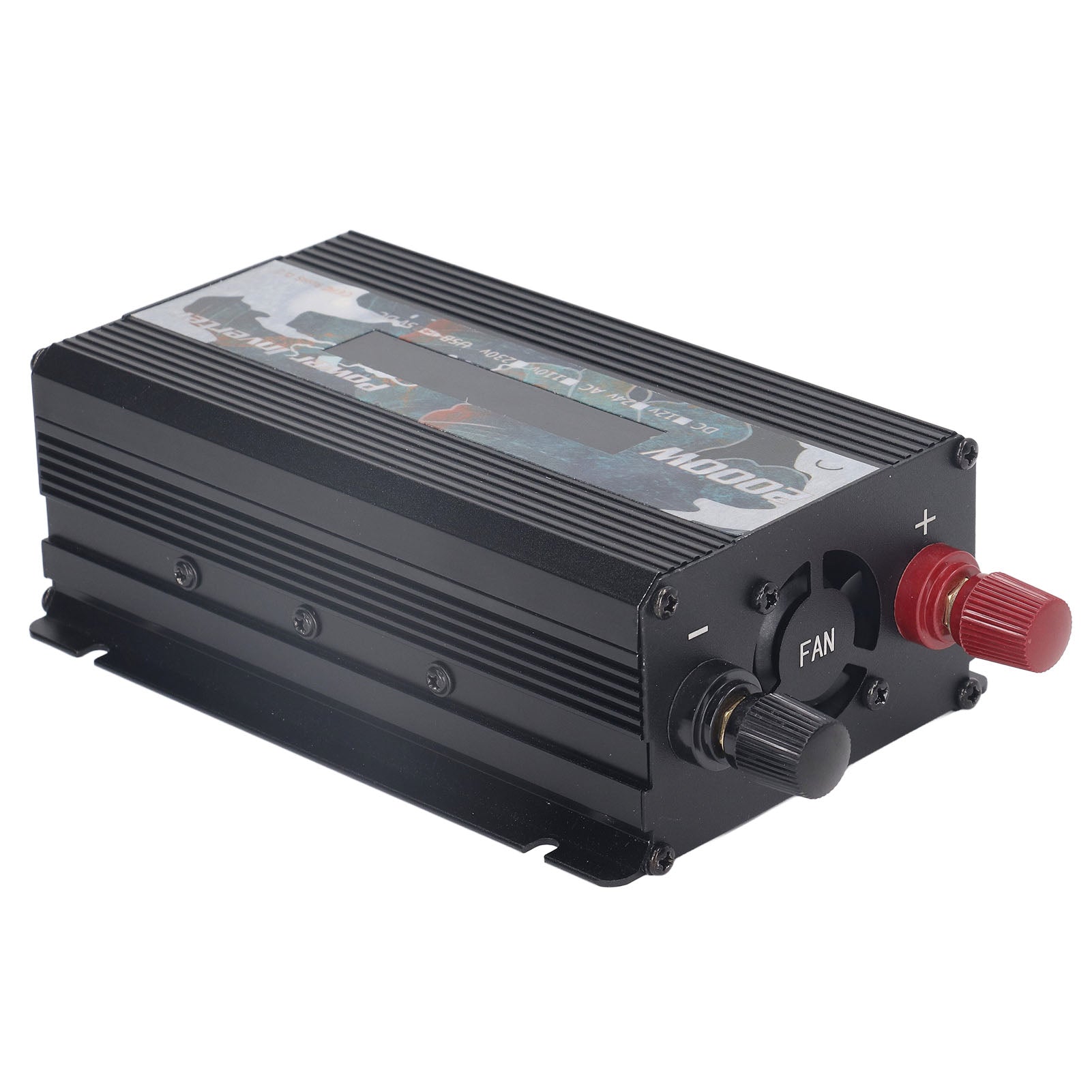 2000W Solar Car Inverter with Fan LCD Screen DC to AC110V Solar Power Modified Sine Wave Inverter Black DC24V(DC21‑29V)