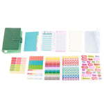 A6 Pattern PU Leather Budget Organiser with Magnetic Buckle Budget Planner Financial Planner Budget Binder Money Saving Folder