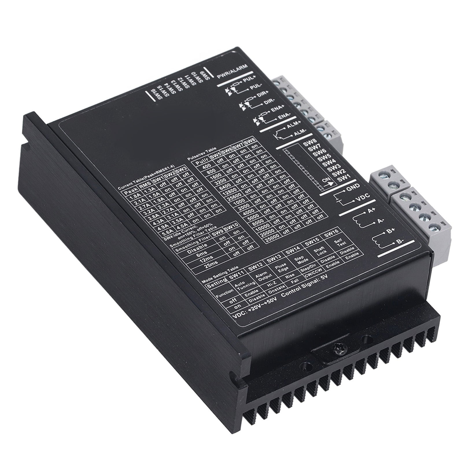 DM556S Digital Stepper Motor Driver New CNC Digital Microstep Driver for 42‑57‑86 Motor 20 to 50VDC