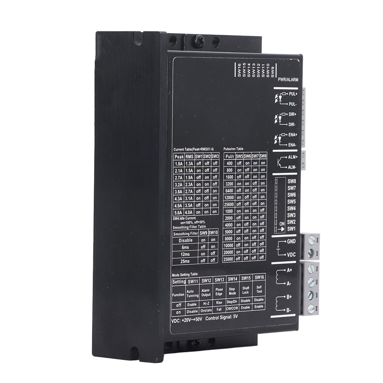 DM556S Digital Stepper Motor Driver New CNC Digital Microstep Driver for 42‑57‑86 Motor 20 to 50VDC