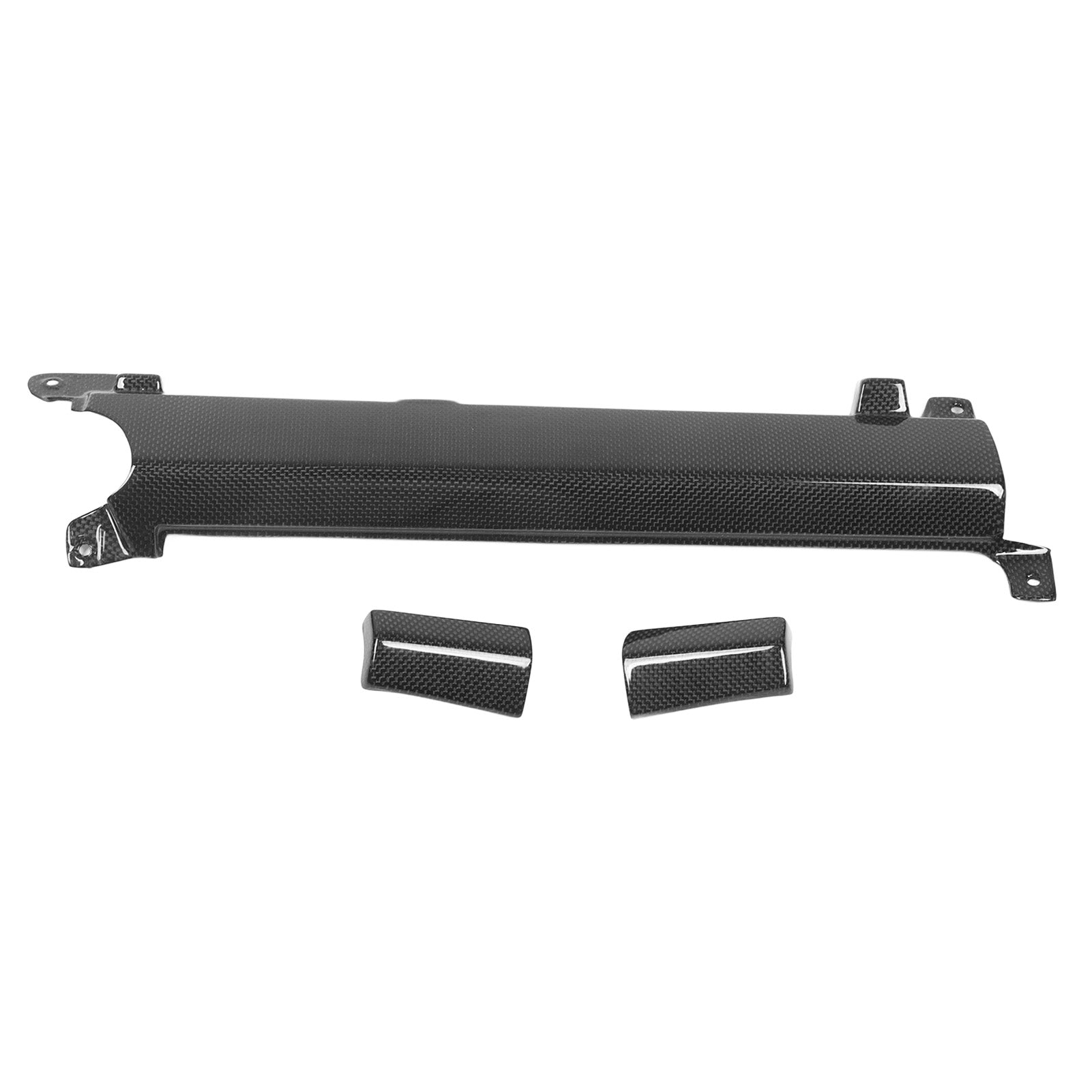 3pcs Prepreg Dry Carbon Fiber Dashboard Cover Trims Plain Weave Replacement for Ferrari 458 Italia Spider Speciale 2010‑2015