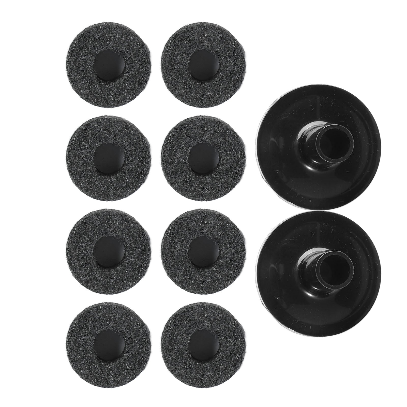 8Pcs Cymbal Felt Pads with 2Pcs Sleeves Non Slip Felt Washer Replacement Drum Accessories