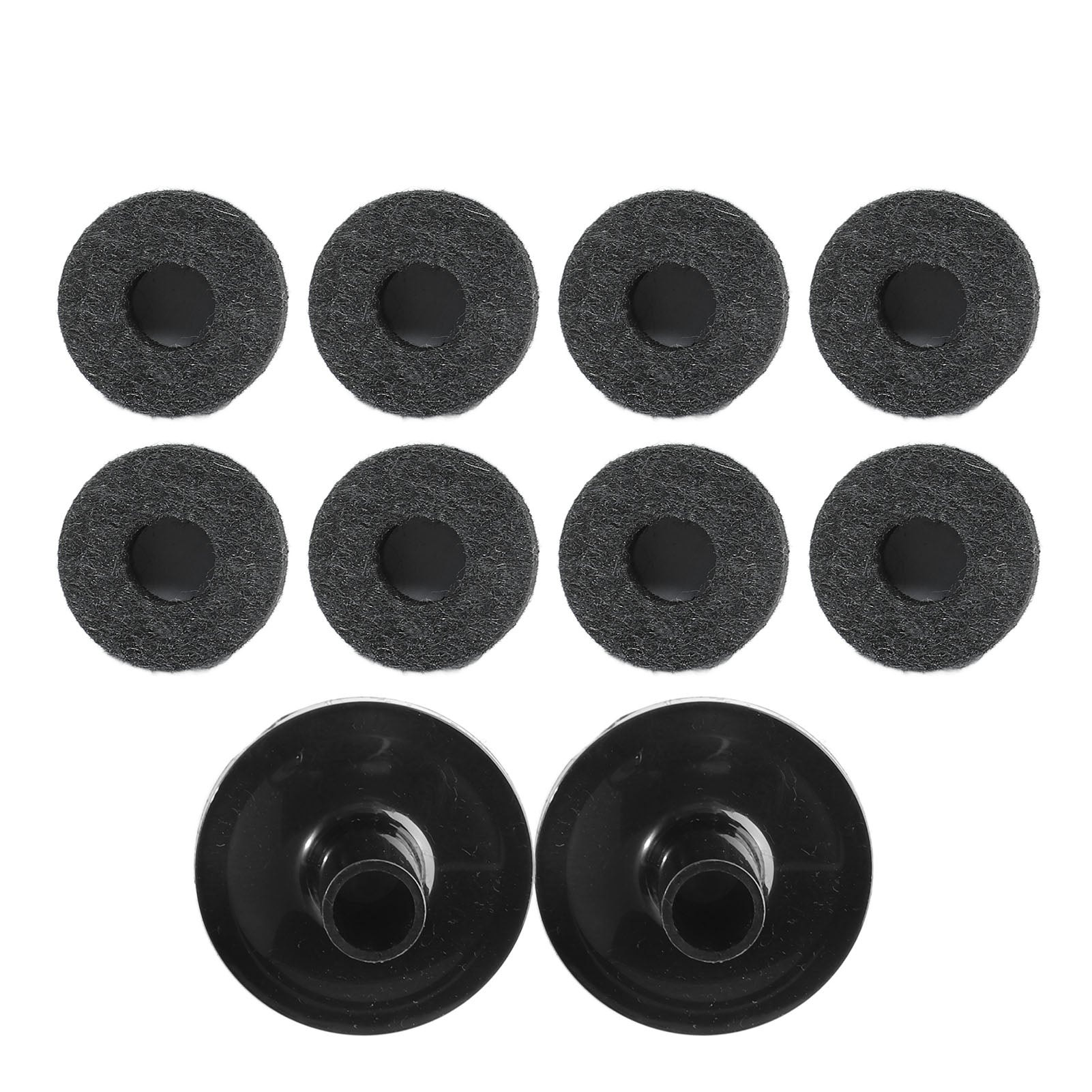 8Pcs Cymbal Felt Pads with 2Pcs Sleeves Non Slip Felt Washer Replacement Drum Accessories