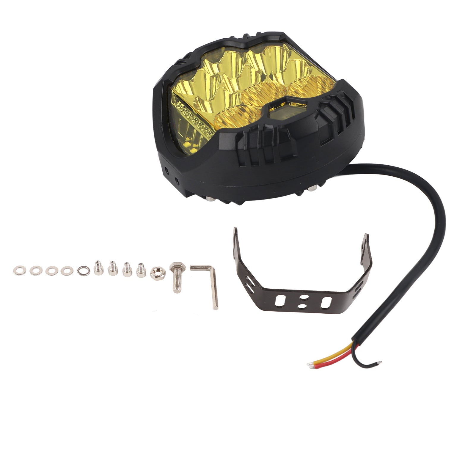 5in LED Offroad Light IP67 Waterproof 90W 5000LM Universal Spotlight for SUV ATV UTV BoatYellow